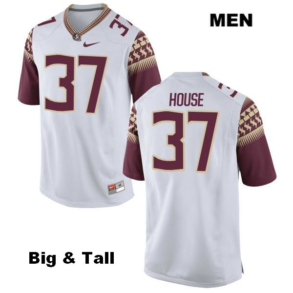 Men's NCAA Nike Florida State Seminoles #37 Kameron House College Big & Tall White Stitched Authentic Football Jersey EJD3469RO